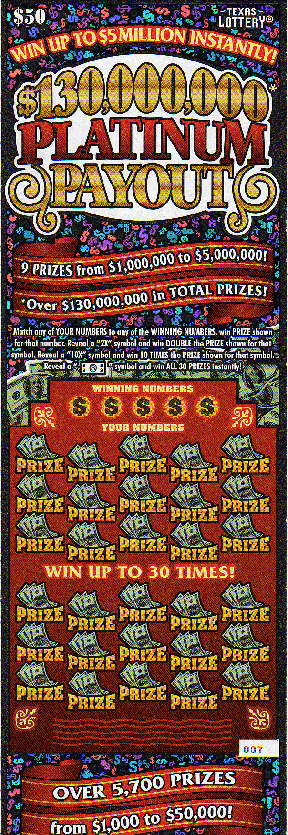 $130,000,000 Platinum Payout