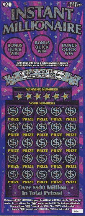 Instant Millionaire (3 Ticket Set)