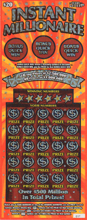 Instant Millionaire (3 Ticket Set)