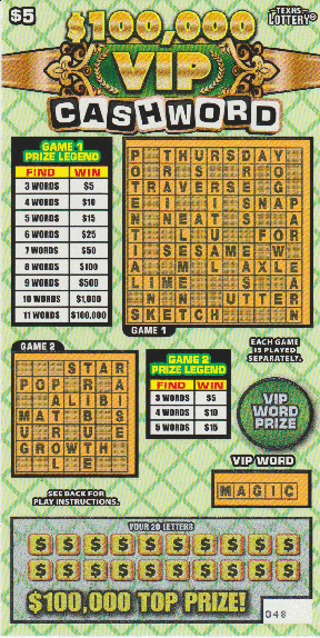 $100,000 VIP Cashword