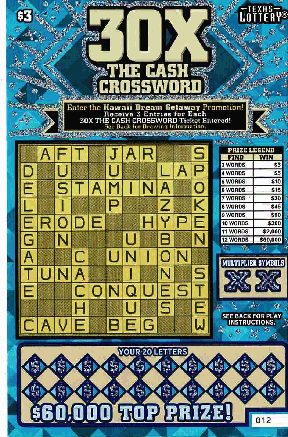 30x The Cash Crossword