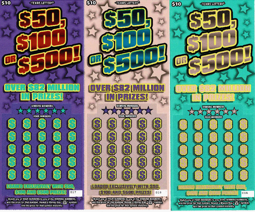 $50, $100 Or $500 (#1) (3 Ticket Set)