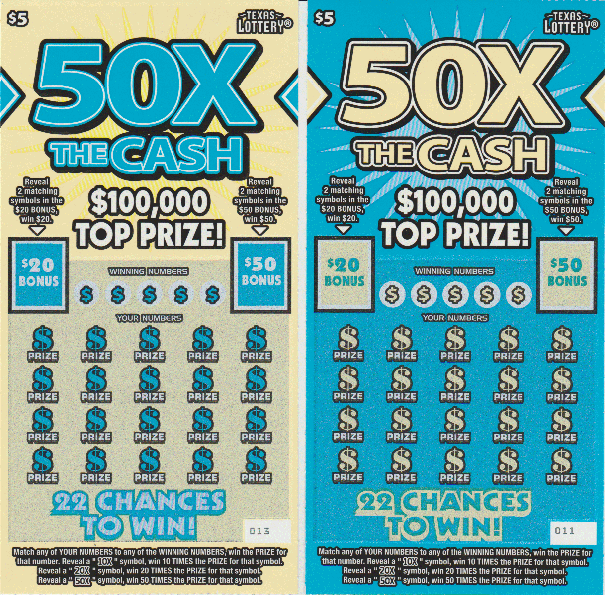 50X The Cash (#6) (2 Ticket Set)