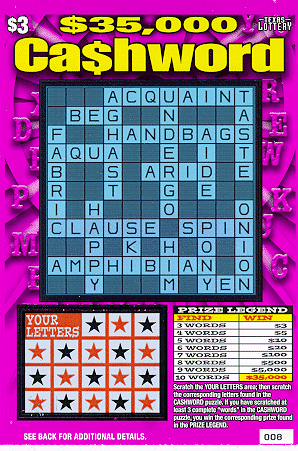$35,000 Cashword (Reissue #2) (Purple)