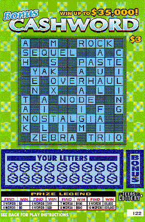 Bonus Cashword (green) (Reissue #2)
